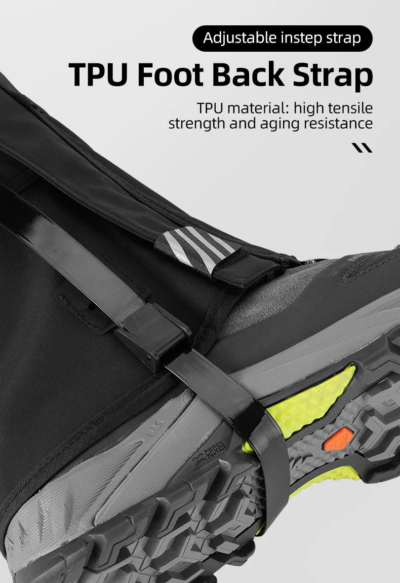 ROCKBROS Waterproof Outdoor Hiking Walking Climbing Hunting Snow Legging Gaiters Ski Gaiters Covers Leg Protection Guard