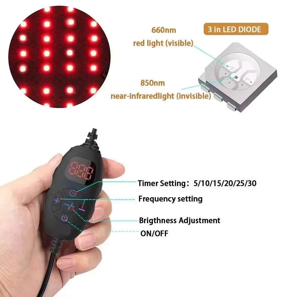 20 PCS LEDs Red Light Therapy Belt for Neck Pain Relief Neck Massager Wearable Wrap Relax Neck Muscl LED Light Beauty Devices