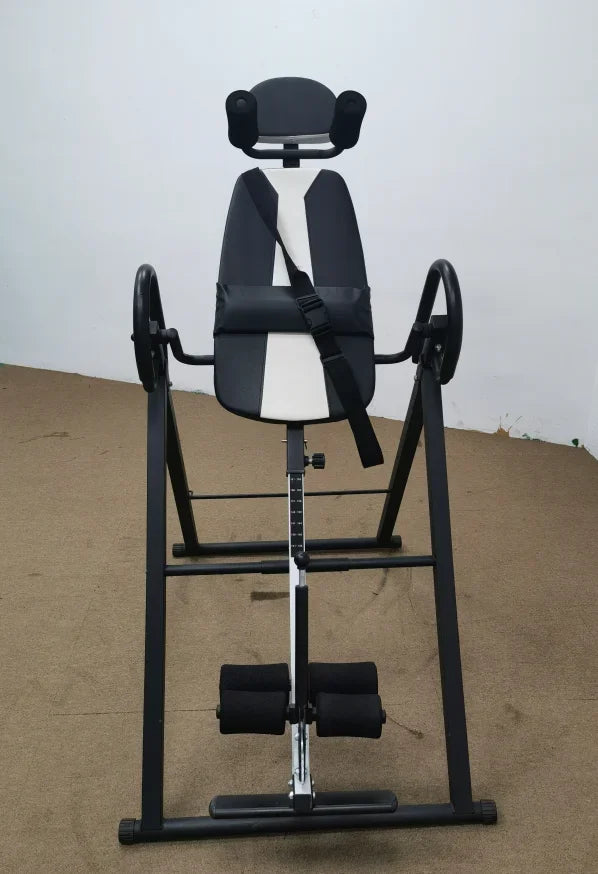Inversion Table For Back Pain Therapy,Handstand Machine with Extended Ankle Lock Handle, Gym Inversion Table Gravity Back Relief