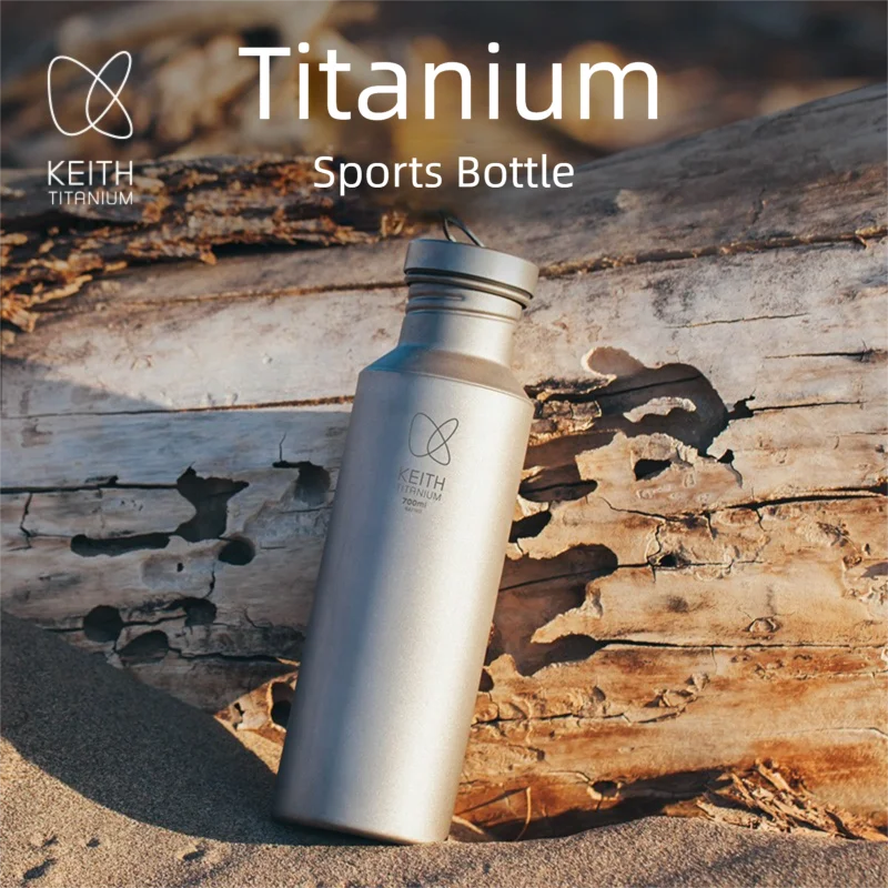 Keith Titanium Sports Water Bottle with Thermal Protective Sleeve 400/ 550/700ml Lightweight  Leakproof BPA Free for Outdoor