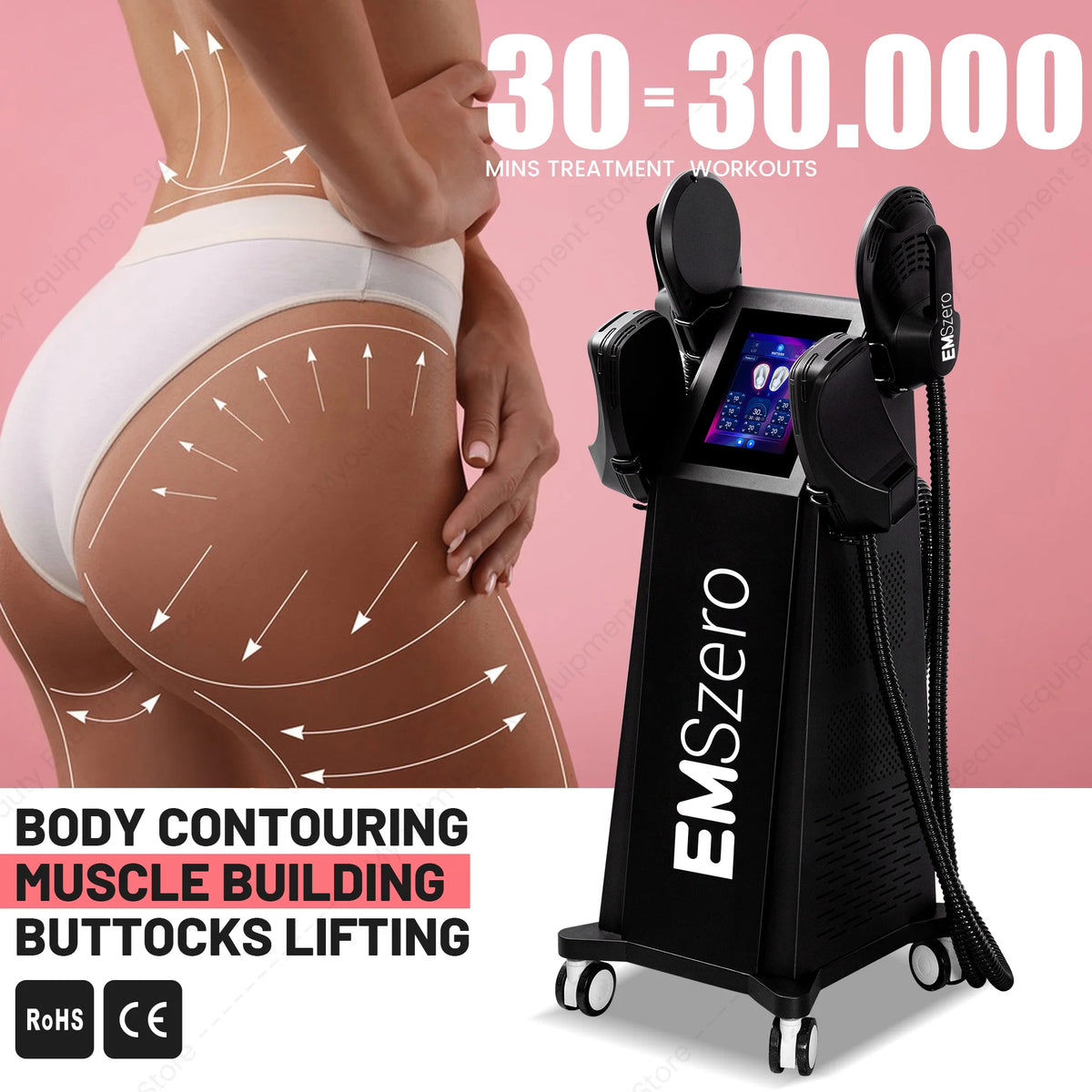 HIEMT EMSZERO RF High Intensity EVibration Pulse Electromagnetic Body Shaping Professional Muscle Growth And Fat Burning  Machin