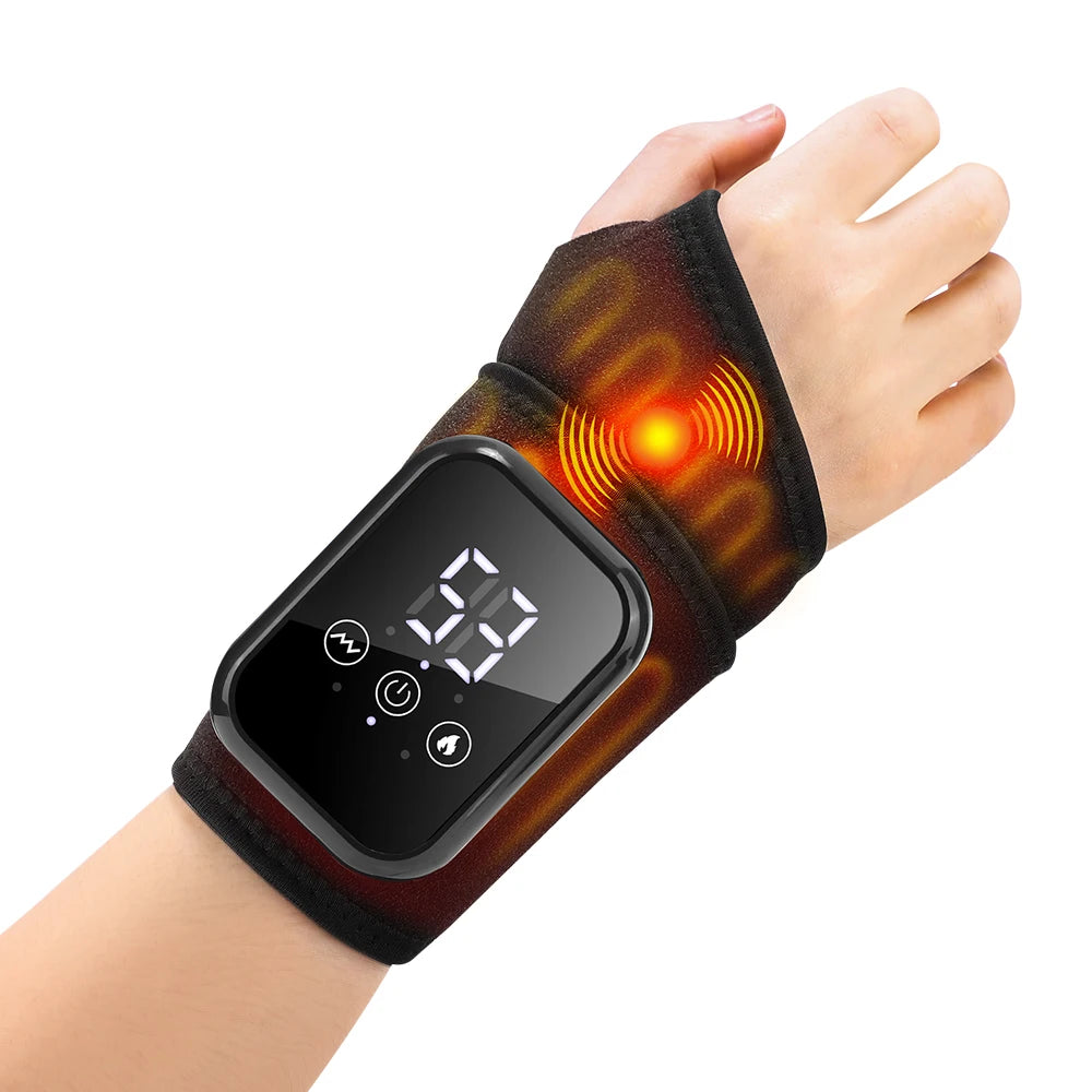 Electric Heating Wrist Massage Pad Thermal Massager Hand Warming Belt Cordless Wrist Hand Support Protection Belt