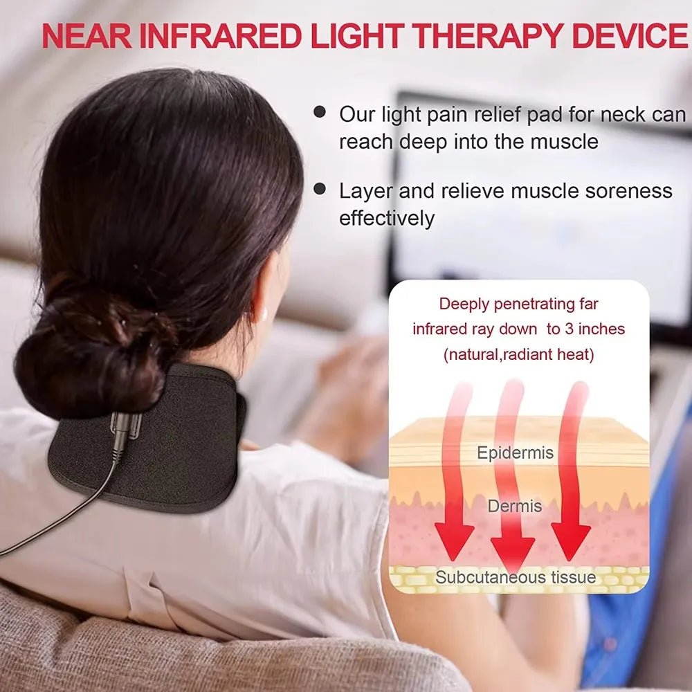 20 PCS LEDs Red Light Therapy Belt for Neck Pain Relief Neck Massager Wearable Wrap Relax Neck Muscl LED Light Beauty Devices