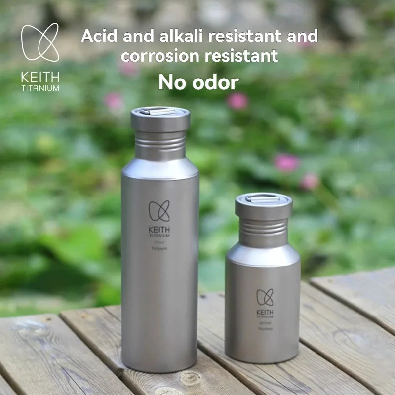 Keith Titanium Sports Water Bottle with Thermal Protective Sleeve 400/ 550/700ml Lightweight  Leakproof BPA Free for Outdoor