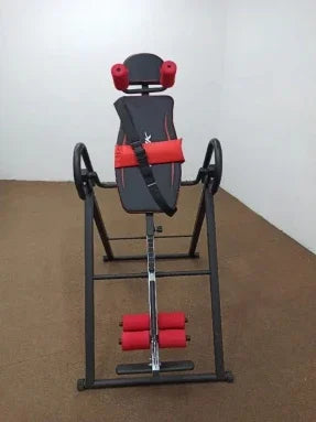 Inversion Table For Back Pain Therapy,Handstand Machine with Extended Ankle Lock Handle, Gym Inversion Table Gravity Back Relief