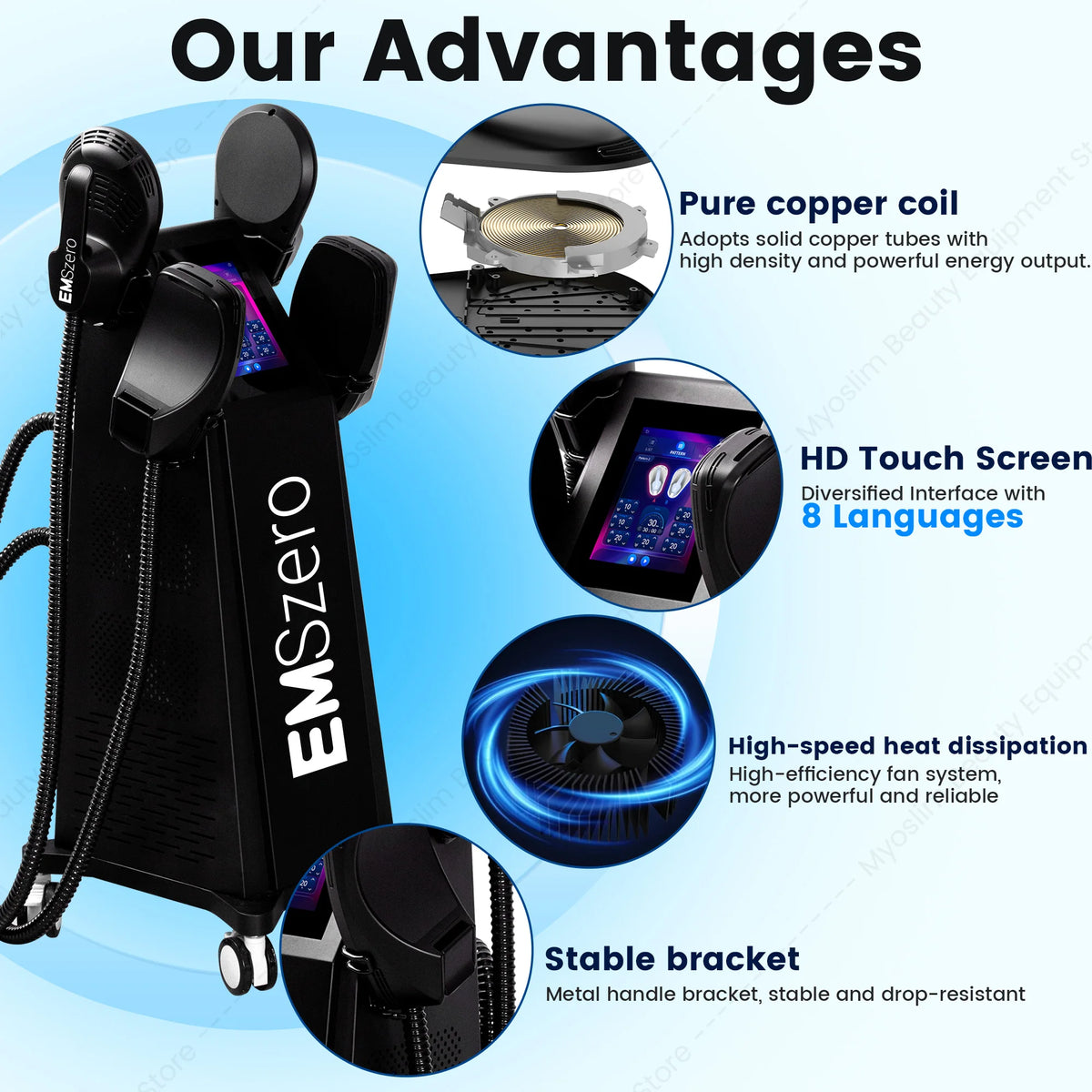 HIEMT EMSZERO RF High Intensity EVibration Pulse Electromagnetic Body Shaping Professional Muscle Growth And Fat Burning  Machin